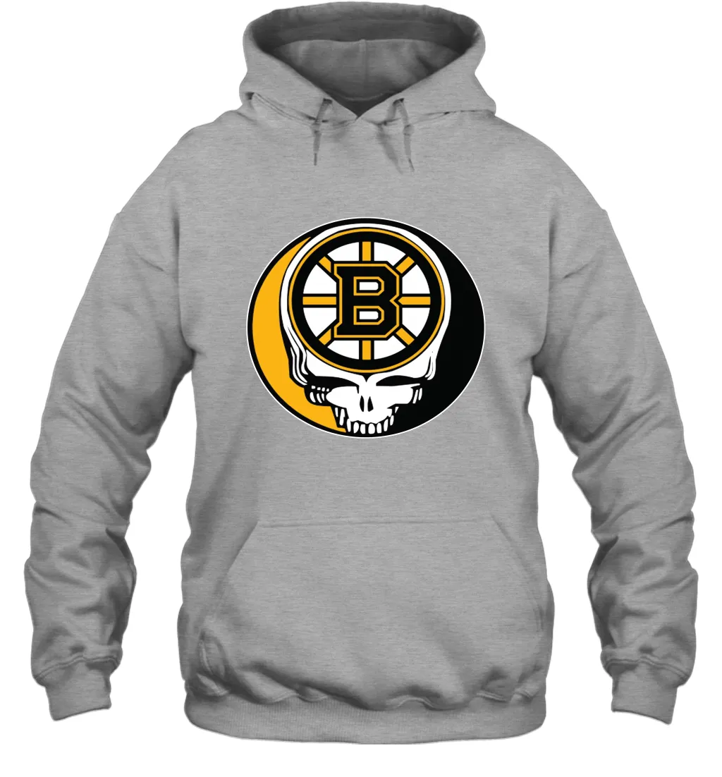 Boston Bruins Grateful Dead Steal Your Face Hockey NHL Adult Hoodie Sweatshirt