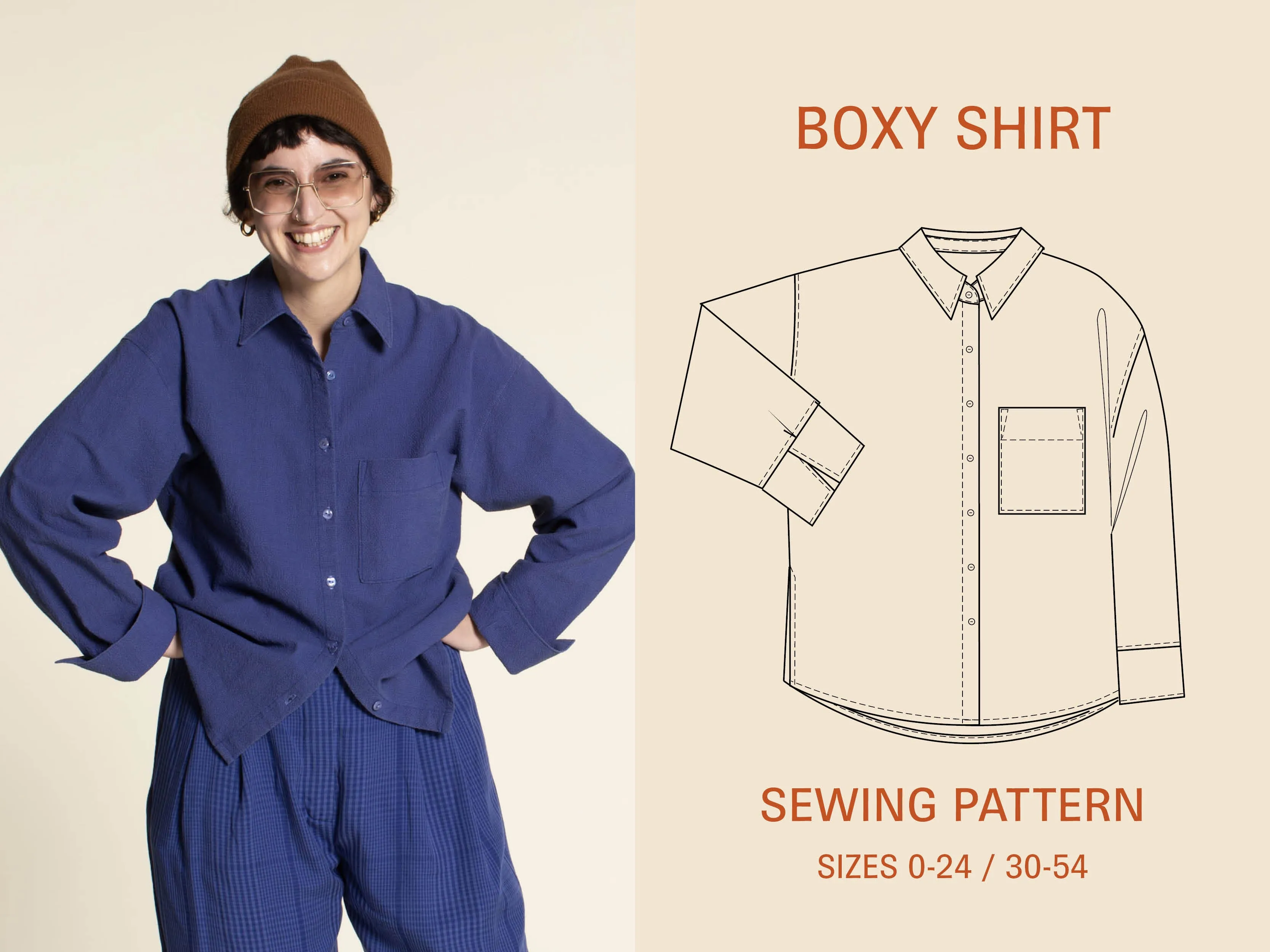 Boxy Shirt sewing pattern