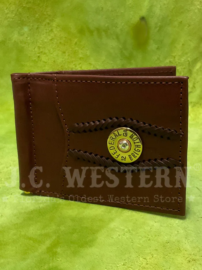 Brighton E70055 Macon County Money Clip Wallet Brown