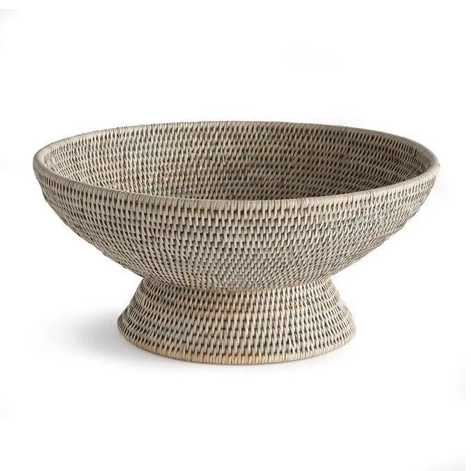 Burma Rattan Bowl - Gray Finish