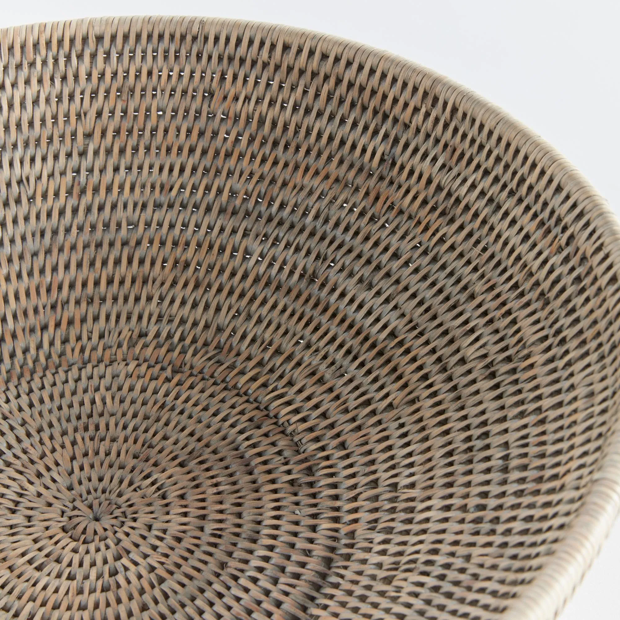 Burma Rattan Bowl - Gray Finish