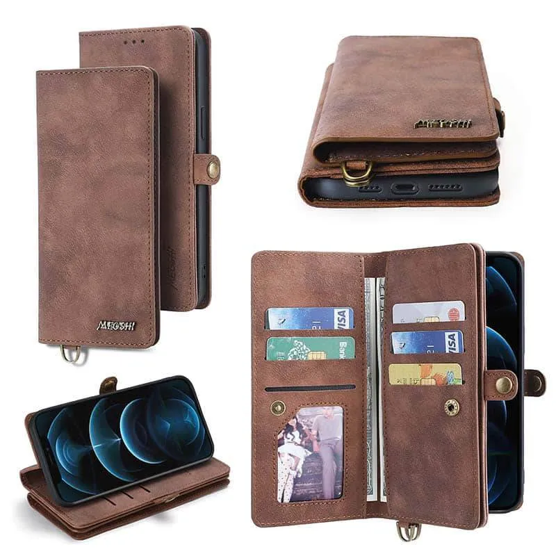 Cardholder Wrist Leather Phone Case for iPhone