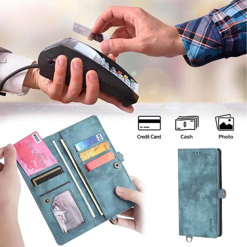 Cardholder Wrist Leather Phone Case for iPhone