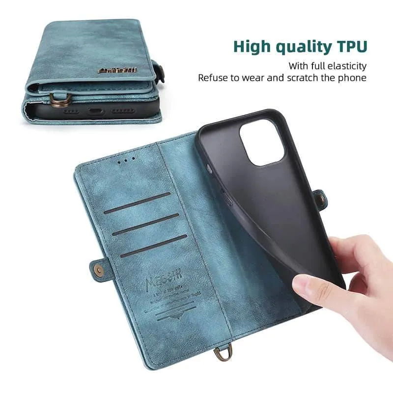 Cardholder Wrist Leather Phone Case for iPhone