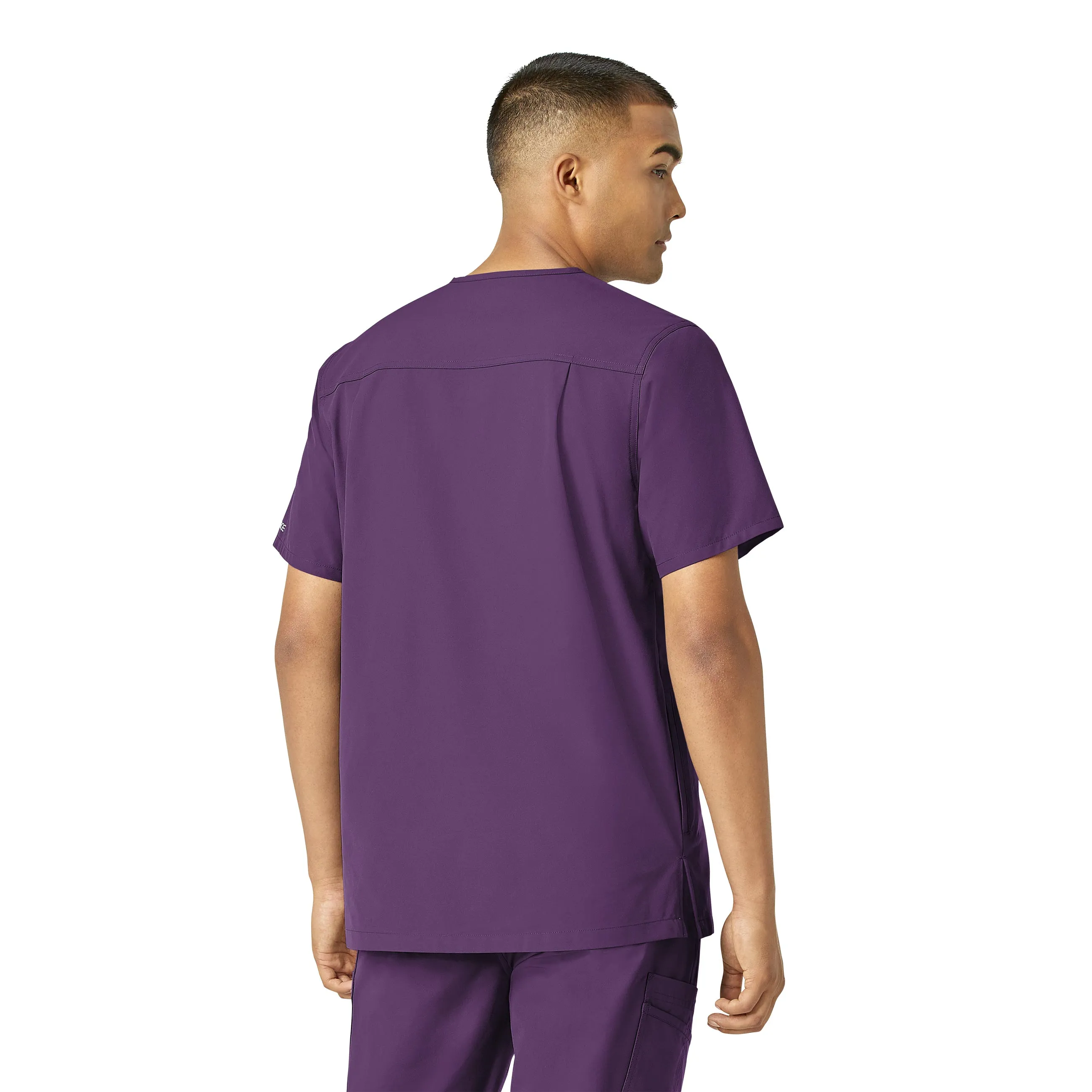 Carhartt Force Essentials Men's V-Neck Shirttail Scrub Top - Eggplant