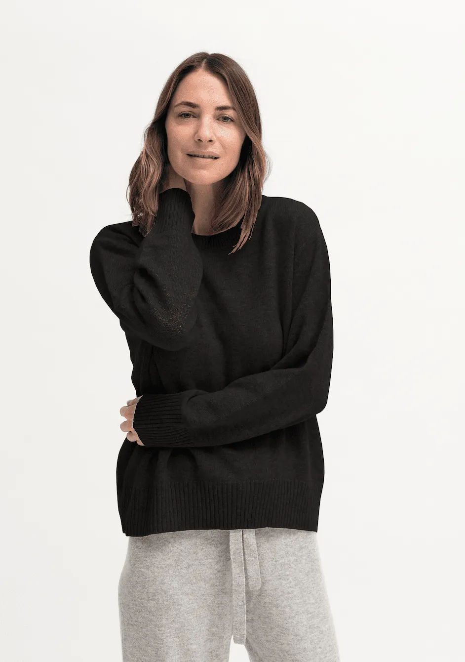 Cashmere Crew Sweater Black