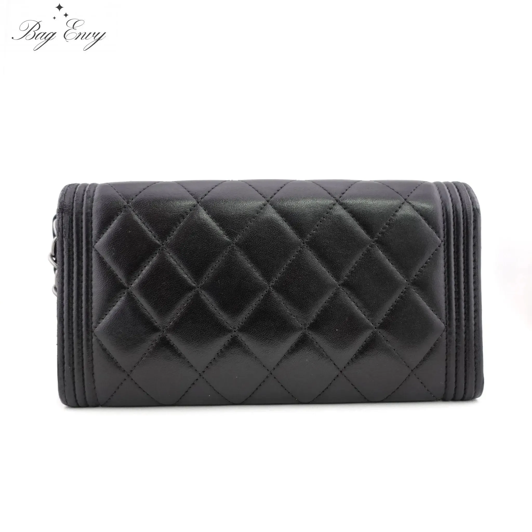 CHANEL Lambskin Boy Long Flap Wallet