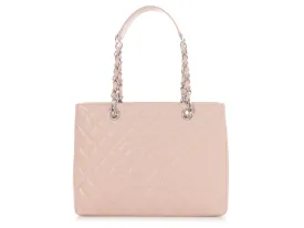 Chanel Light Pink Quilted Caviar Grand Shopping Tote GST