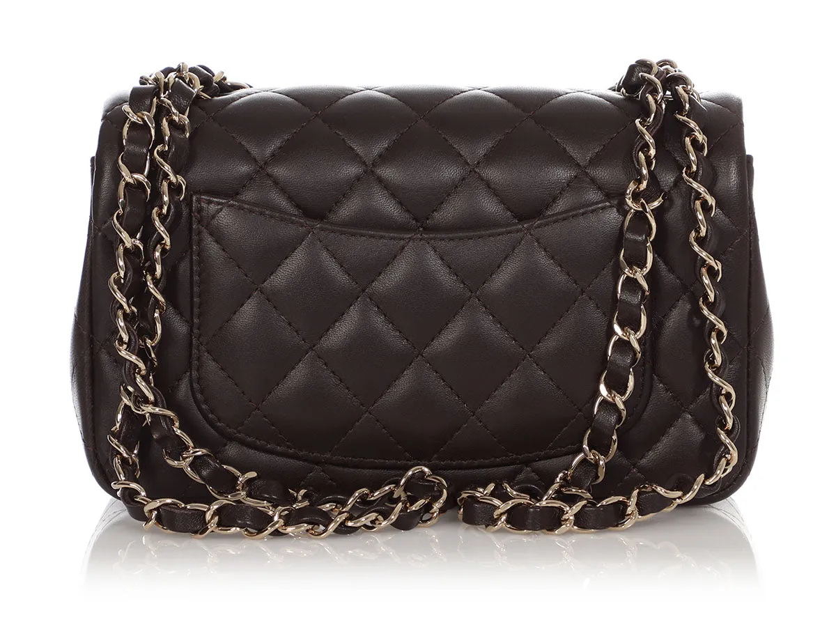 Chanel Mini Dark Brown Quilted Lambskin Classic