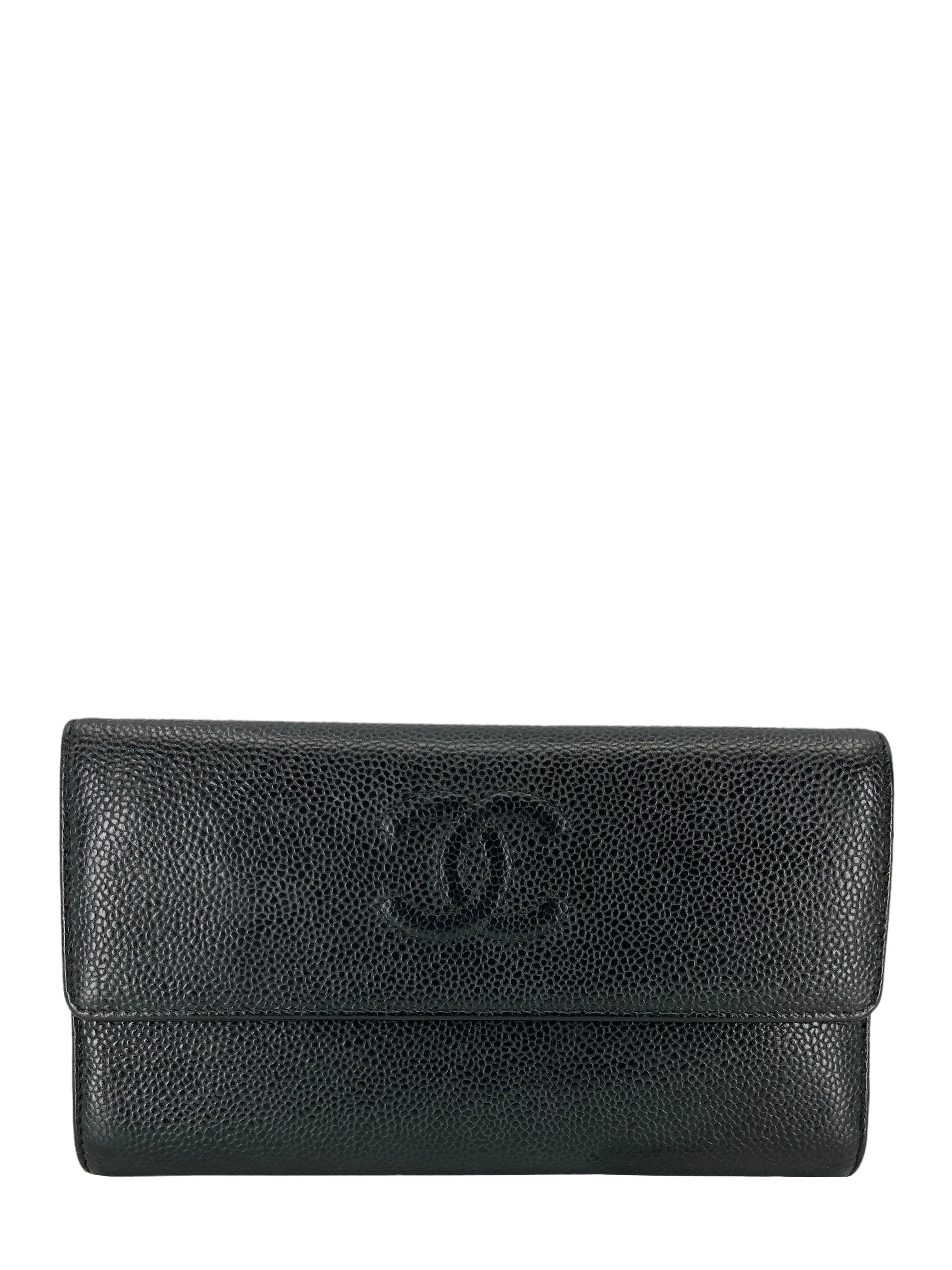 CHANEL Timeless CC Long Caviar Snap Wallet