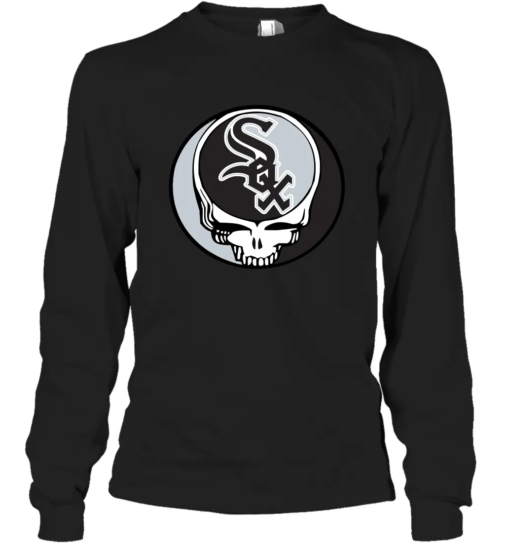 Chicago White Sox Grateful Dead Steal Your Face Baseball Adult Long Sleeve T-Shirt