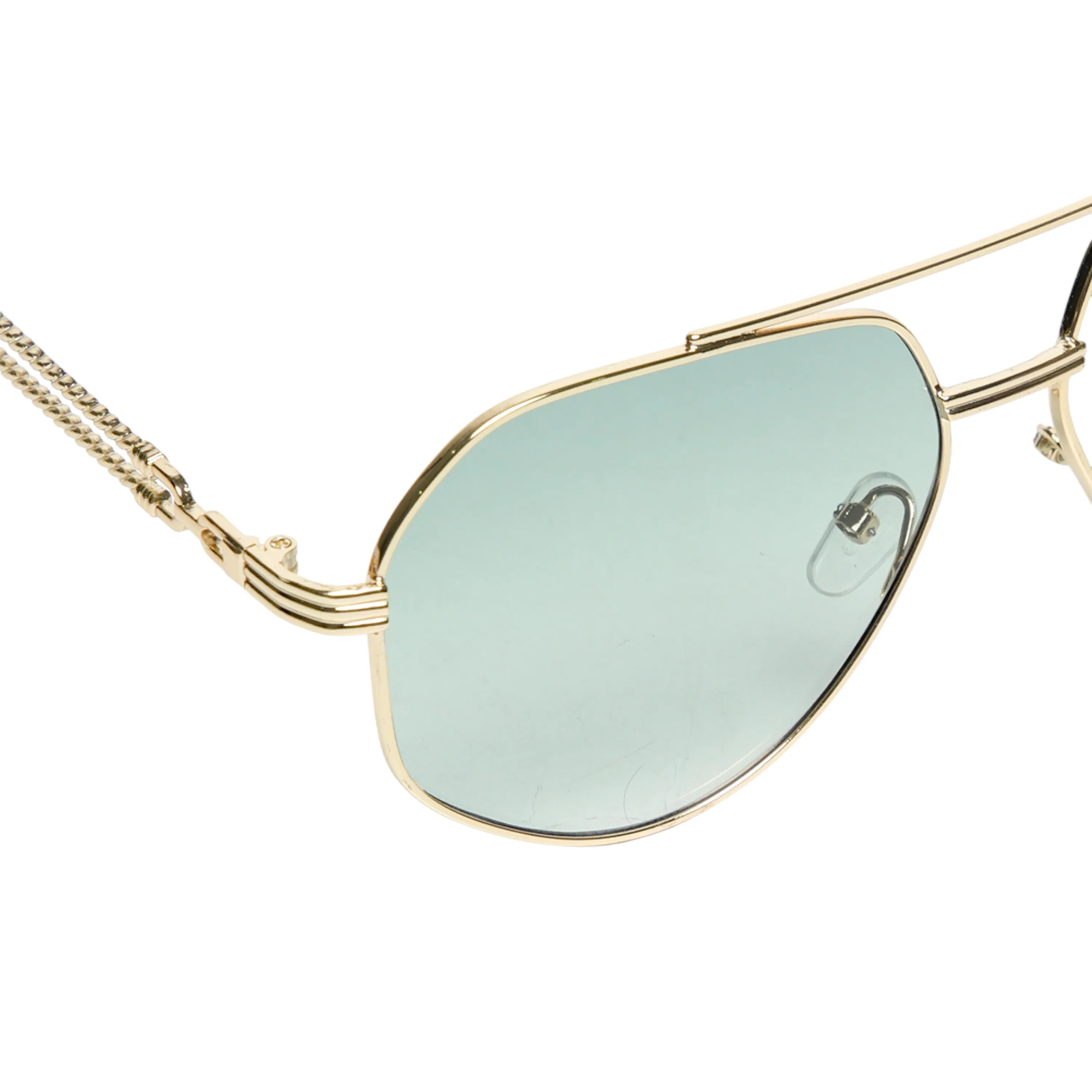 Chokore Double Bridge Aviator Sunglasses with Stylish Temple (Green)