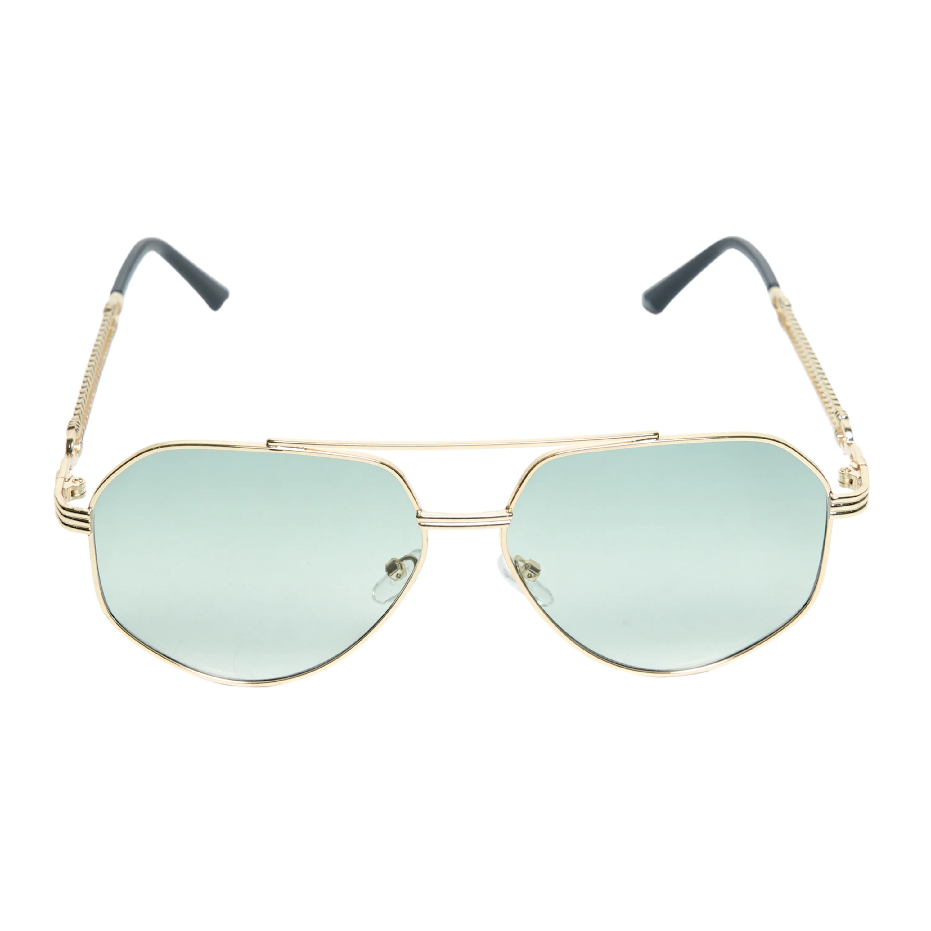 Chokore Double Bridge Aviator Sunglasses with Stylish Temple (Green)