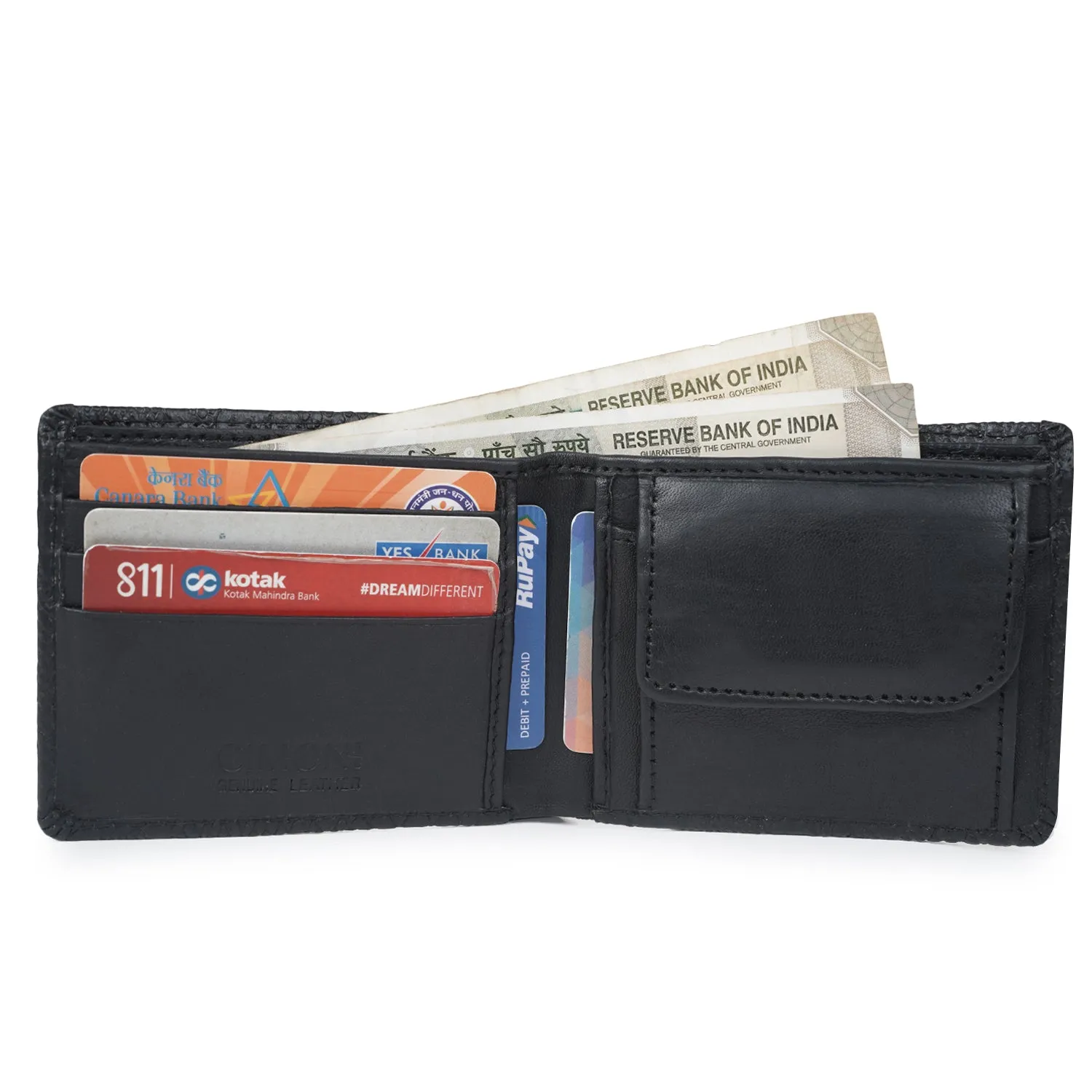 CIMONI Genuine Leather Casual Design Ultra Slim Multiple Credit Cards Slot Wallet for Men