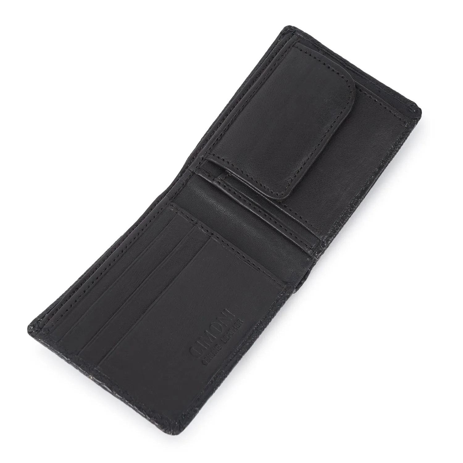 CIMONI Genuine Leather Casual Design Ultra Slim Multiple Credit Cards Slot Wallet for Men