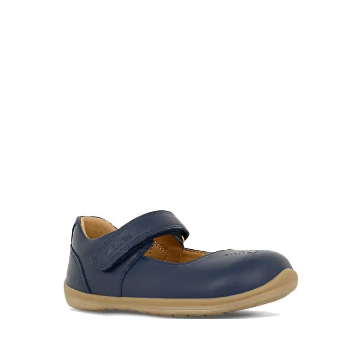 Clarks Toddlers Maddison Leather Mary Jane Shoe Navy D Narrow Width