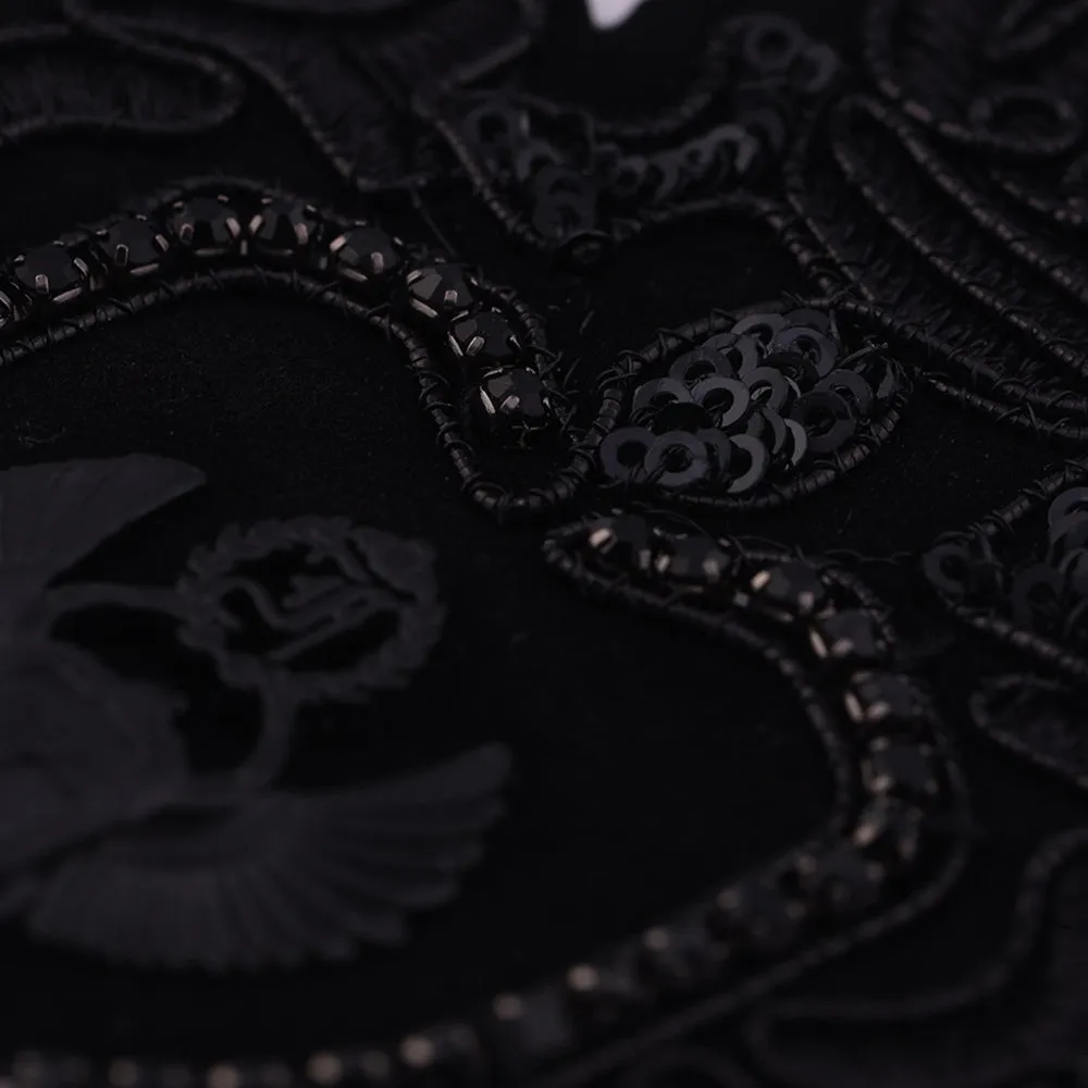 Classic Black Embroidery Patch for Mens Clothing