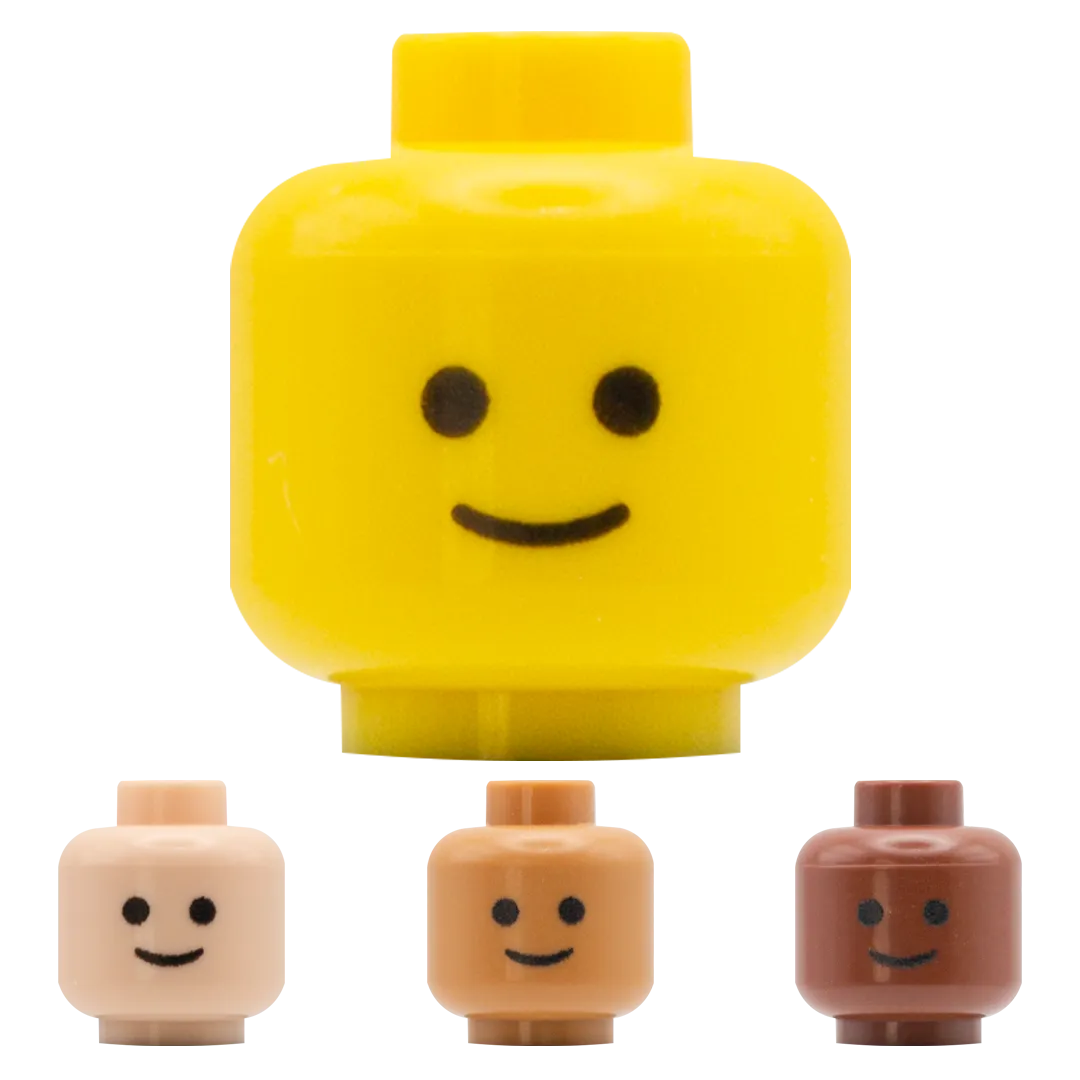 Classic Smile - Custom Printed Minifigure Head