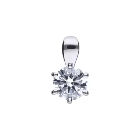 Claw Set 0.75 Carat Zirconia Pendant - P4609