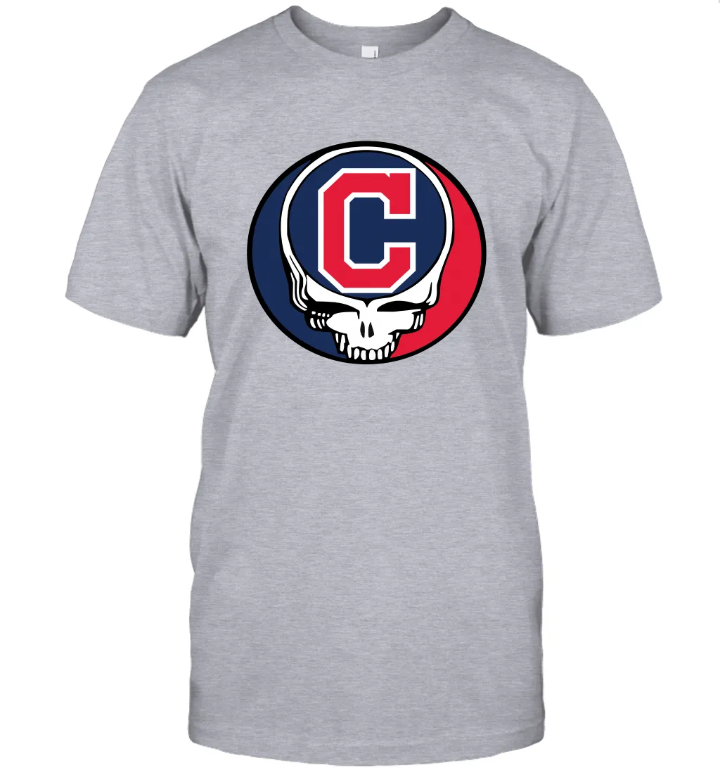 Cleveland Indians Grateful Dead Steal Your Face Baseball Mens T-Shirt