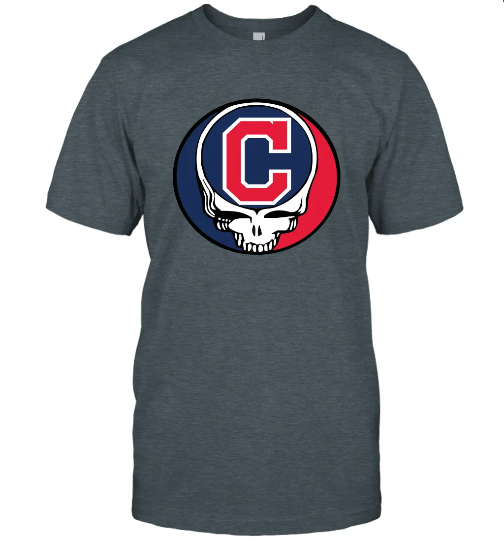 Cleveland Indians Grateful Dead Steal Your Face Baseball Mens T-Shirt