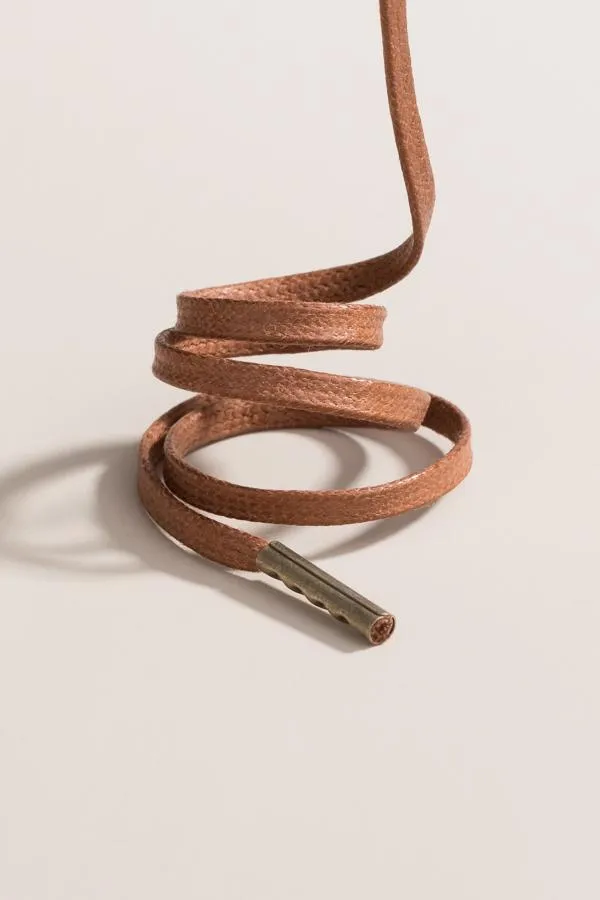 Coffee Brown | Flat Waxed Shoelaces