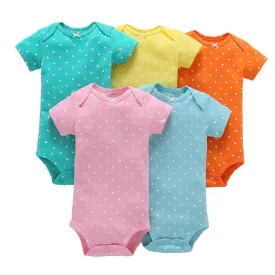 Colourful Rompers For Your Little Baby -  5 Piece Set