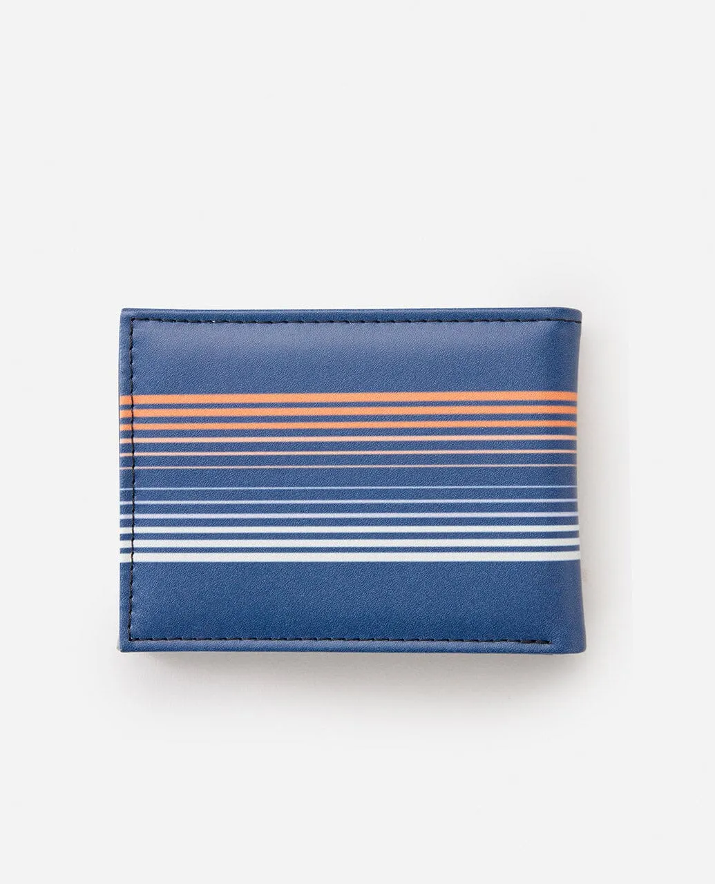 Combo PU Slim Wallet - Navy/Orange