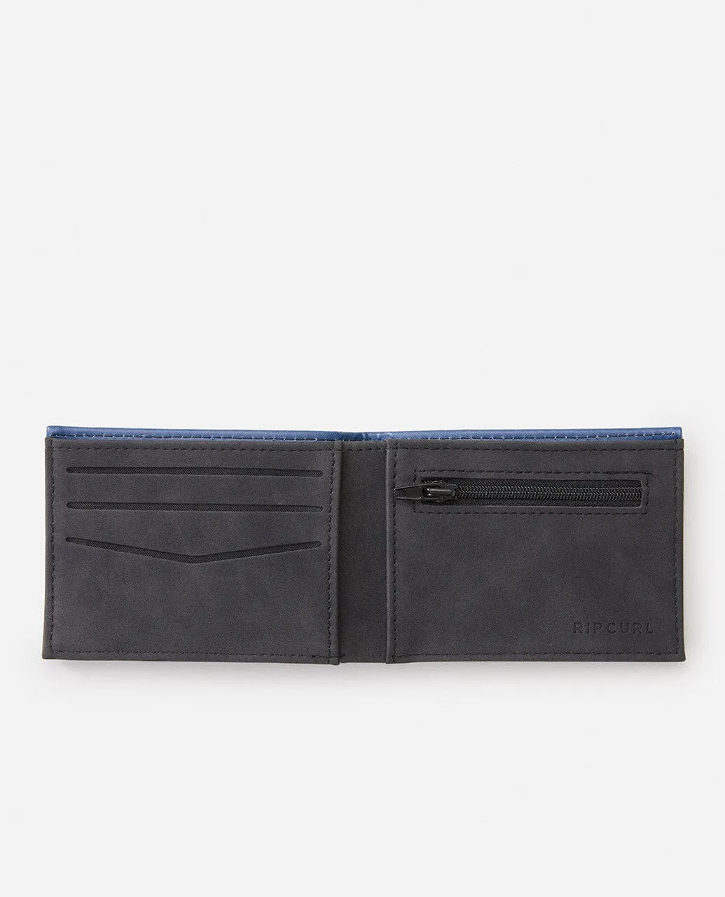 Combo PU Slim Wallet - Navy/Orange