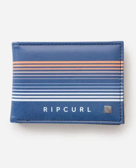 Combo PU Slim Wallet - Navy/Orange