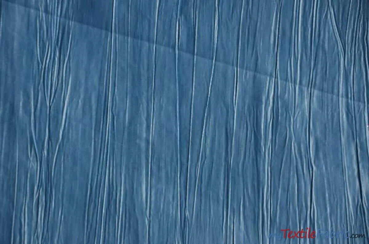 Crease Taffeta Fabric | Crush Taffeta | 52" Wide | Wholesale Bolt | Multiple Colors |