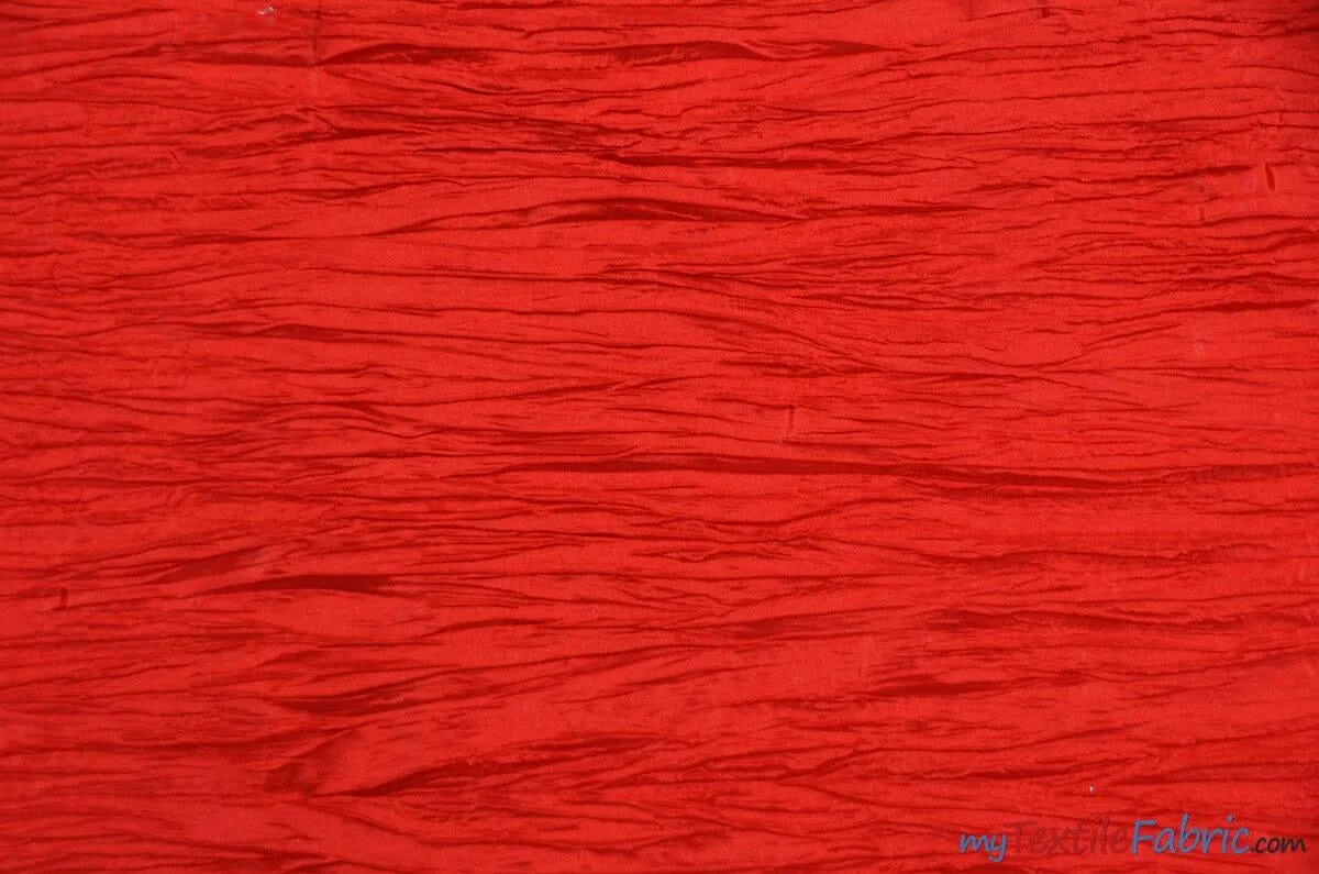 Crease Taffeta Fabric | Crush Taffeta | 52" Wide | Wholesale Bolt | Multiple Colors |