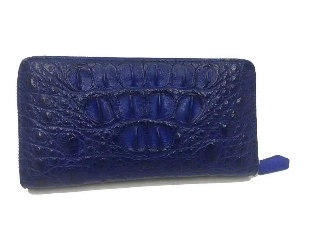 Crocodile  Leather Zipper Wallet