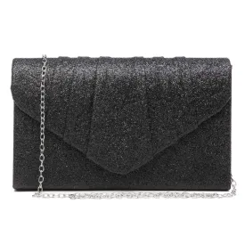 Dasein Glistening With Chain Black Clutch (Women's)