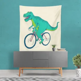 Dino Bike Tapestry