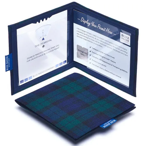 Disabled Blue Badge Wallet in Blackwatch Tartan