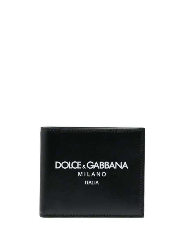 Dolce & Gabbana logo-print leather wallet