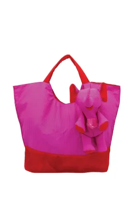 ELEPH FOLDABLE PLEAT - TOTE L :  Pink