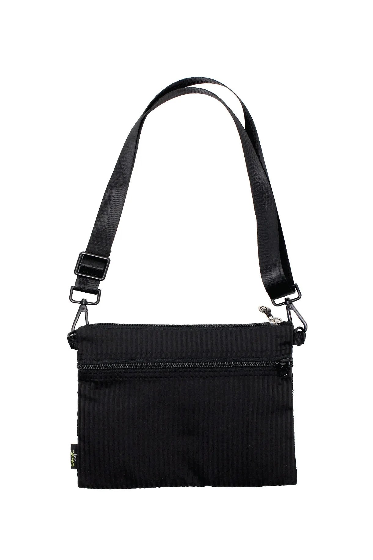 ELEPH ORIGAMI CROSSBODY PLEAT : Black