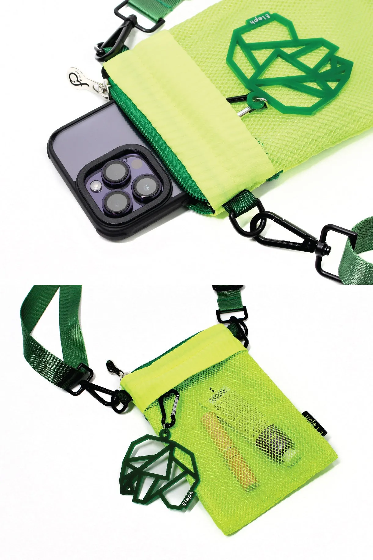 ELEPH ORIGAMI MOBILE BAG PLEAT : Lime