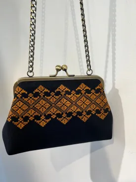 Elisia Embroidered Bag - Black