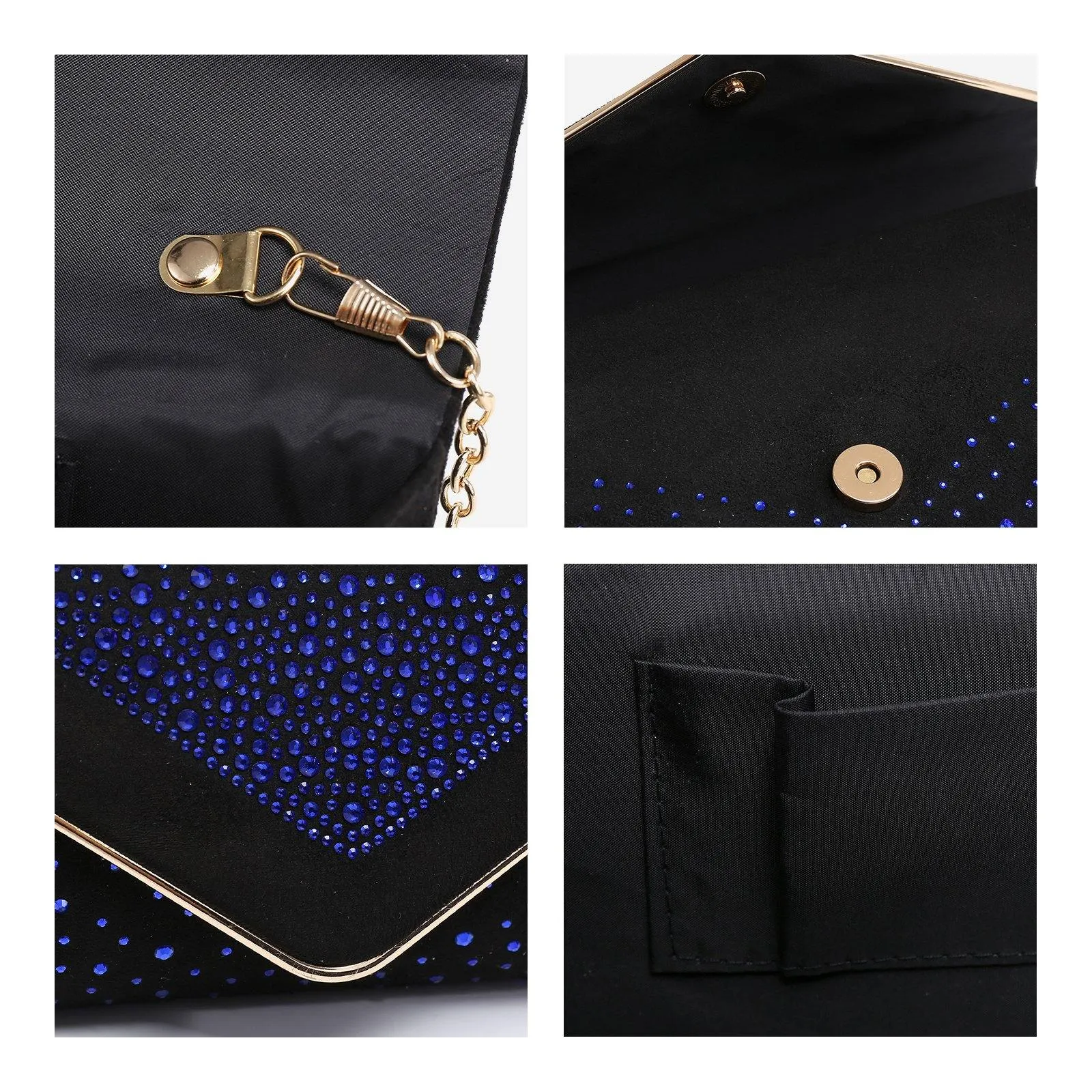 Envelope Shining Rhinestone Clutch Purses for Party Wedding Purse Dasein