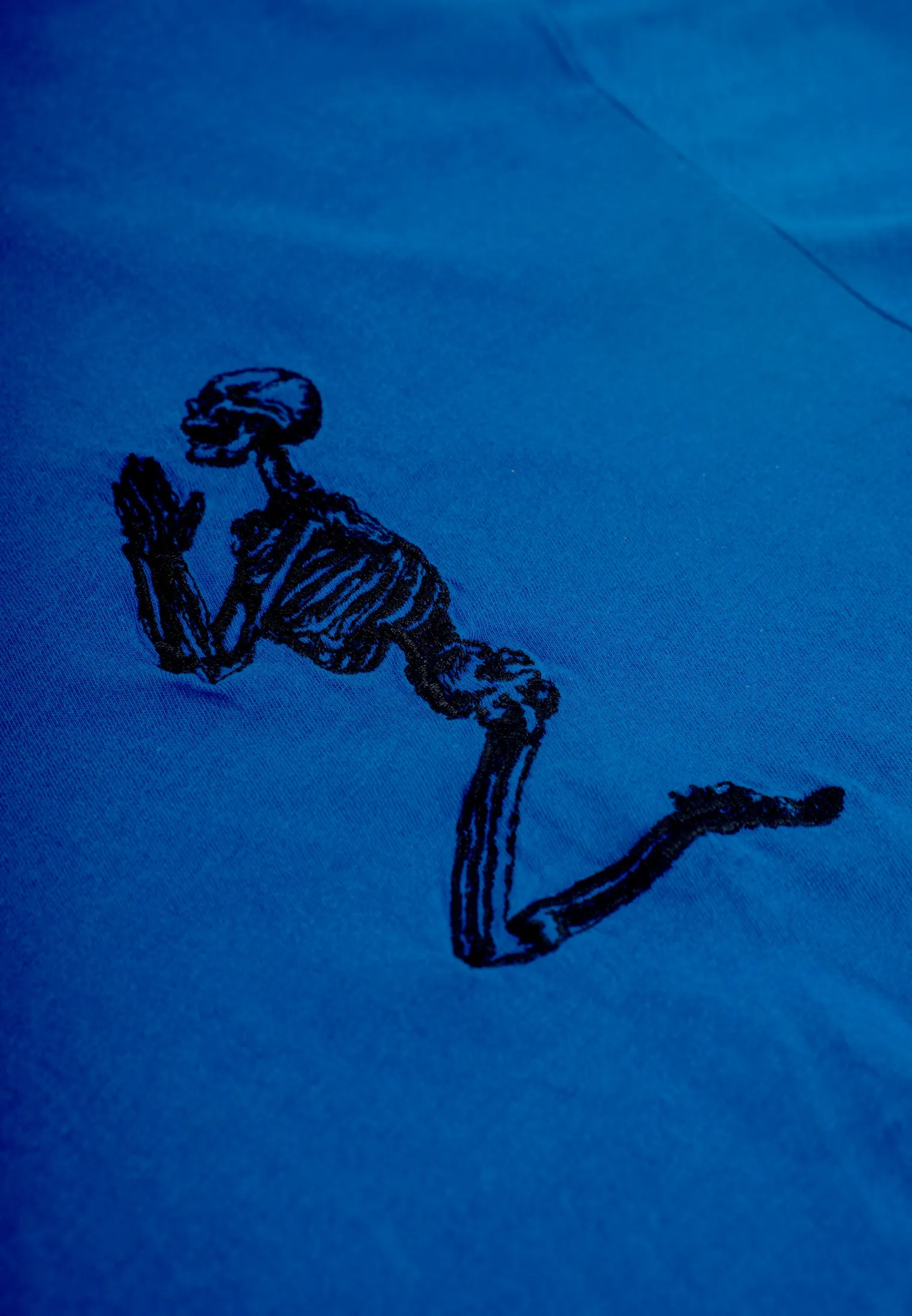 ESSENTIAL BIG SKELETON BLUE T-SHIRT