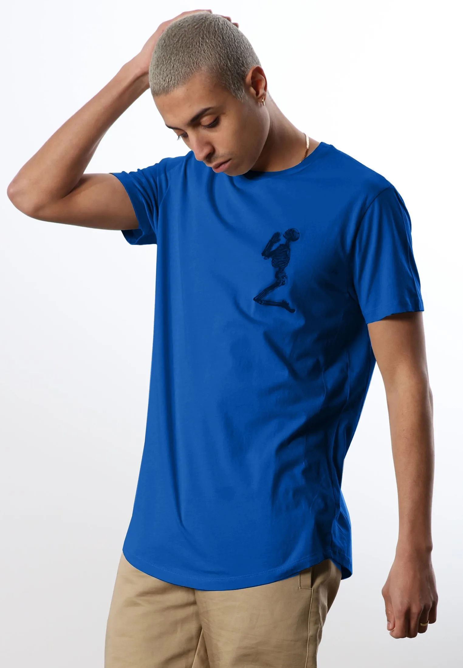 ESSENTIAL BIG SKELETON BLUE T-SHIRT