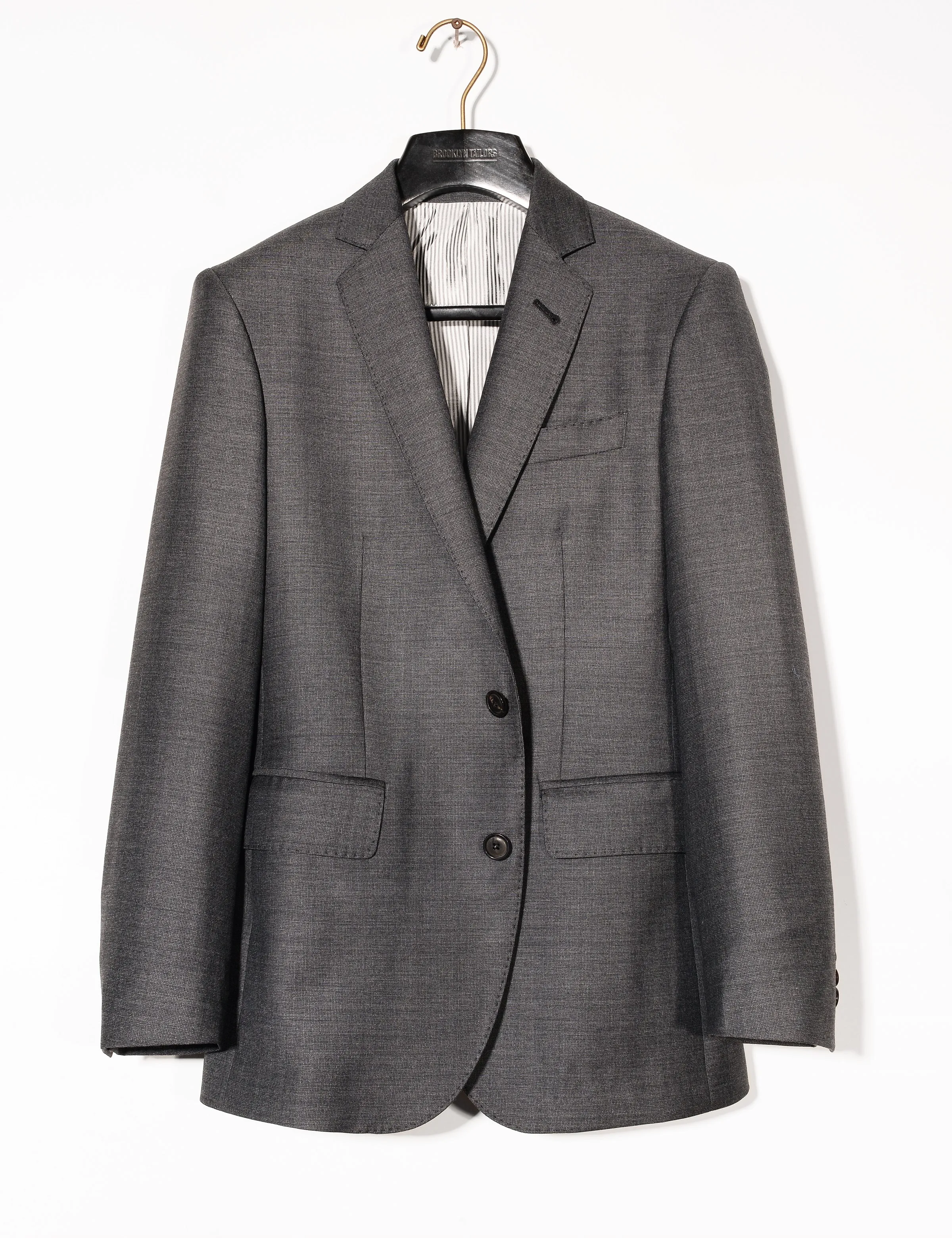 FINAL SALE: BKT50 Tailored Jacket in Wool Tickweave - Deep Gray