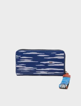 Francis Royal Blue Leather Wallet - Utopian Landscape