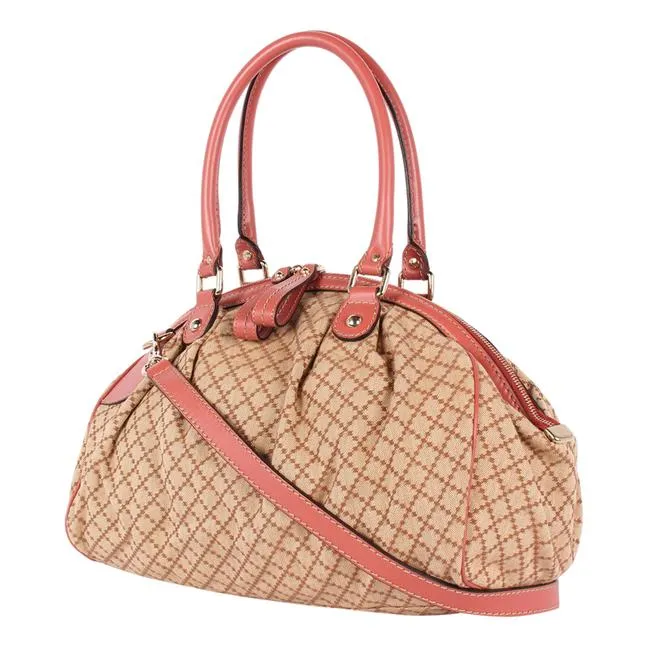 GG Sukey Diamante Canvas Satchel (Authentic Pre-Owned)