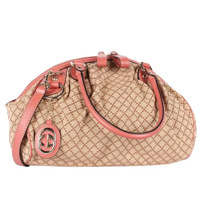 GG Sukey Diamante Canvas Satchel (Authentic Pre-Owned)