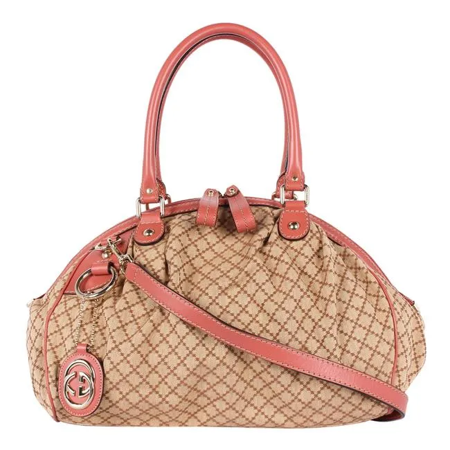 GG Sukey Diamante Canvas Satchel (Authentic Pre-Owned)