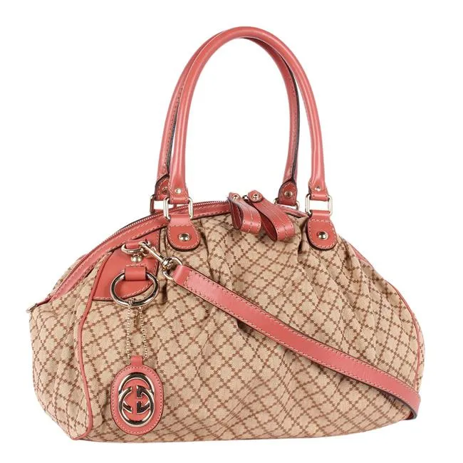 GG Sukey Diamante Canvas Satchel (Authentic Pre-Owned)